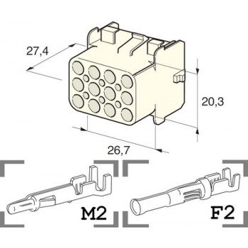KONEKTOR MATE-N-LOCK 12 POL