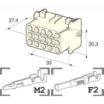 KONEKTOR MATE-N-LOCK 15 POL
