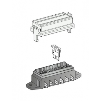 BOX ZA 6 UNIVAL VAROVALK Z LATERALNIMI IZHODI