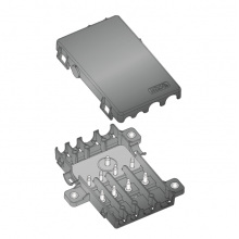 nosilec za 4 MIDIVAL varovalke