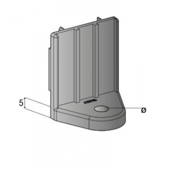 PRITRDILNA PLOŠČICA L PROFIL - MOŠKA