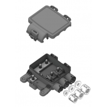vodotesni nosilec za MIDIVAL in 2 MEGAVAL varovalki