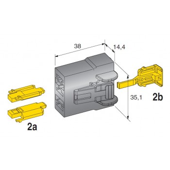 ženski močnostni konektor 3 pol 