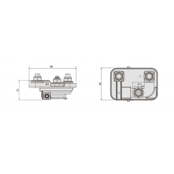 nosilec za varovalko MEGAVAL/POWERVAL s pokrovom in baterijskim terminalom CBA J81 L4
