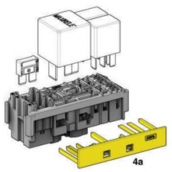 MODUL ZA 3 MAXICOMPACT VAROVALKE, 1 MAXIRELAY, 2 MICRORELAY